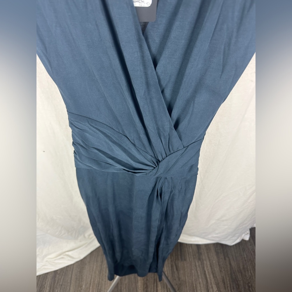 RAG & BONE Midnight Blue Christy wrap jersey midi dress Size XXS (00-0) NWT - Picture 9 of 16